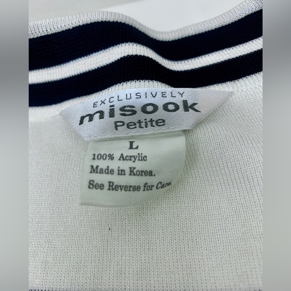 Women’s Large 100% Acrylic EXCLUSIVELY MISOOK Open Front Cardigan Sweater Jacket - Picture 6 of 16